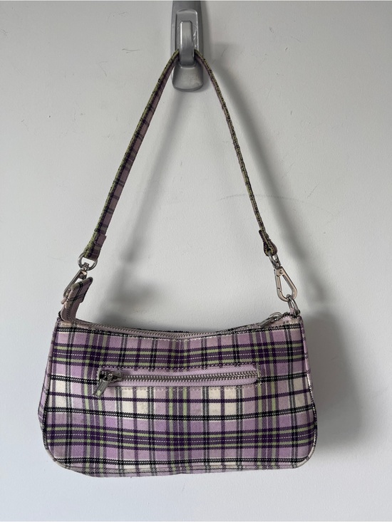Brandy Melville Handbags - Brandy Melville Y2K Shoulder Bag | Lavender Plaid Baguette Purse | Indie